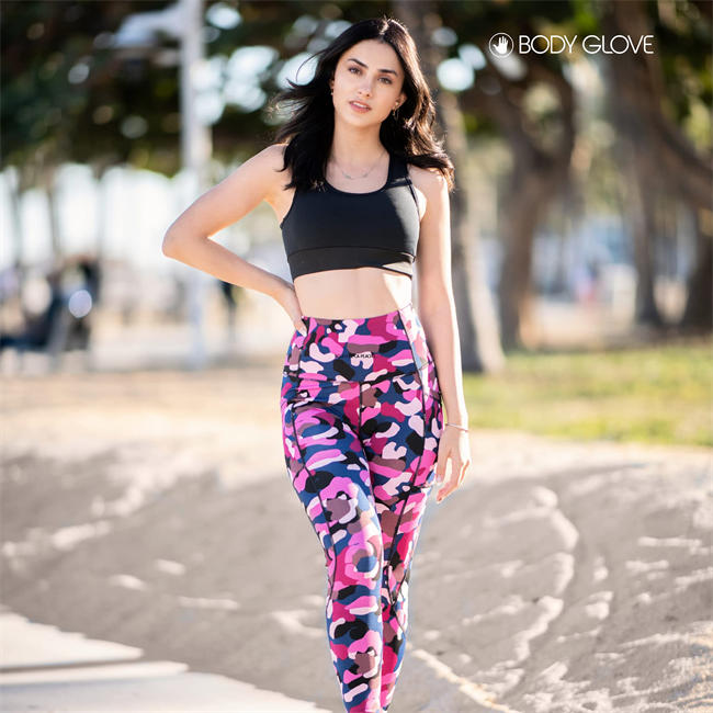 High Waist Active Women Leggings with Pockets  Printed Pants for Gym Workout